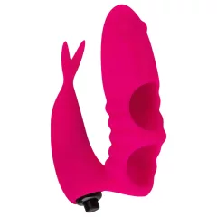 Easytoys - prstový vibrátor 2v1 - růžový