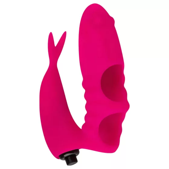 Easytoys - prstový vibrátor 2v1 - růžový
