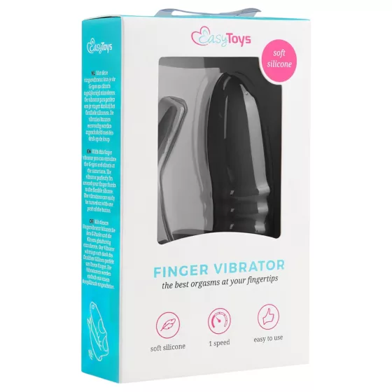 Easytoys - prstový vibrátor 2v1 - černý