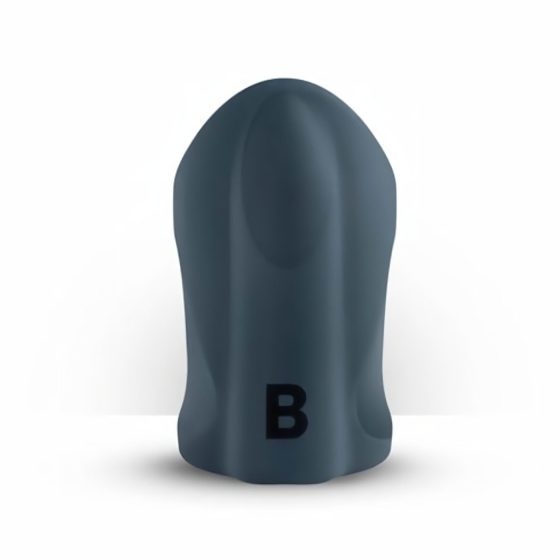 Boners - akumulátorový vibrační otevřený masturbátor (šedý)