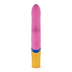   PMV20 Copy Dolphin - nabíjecí vibrátor s rotační hlavicí a ramínkem na klitoris (růžový)