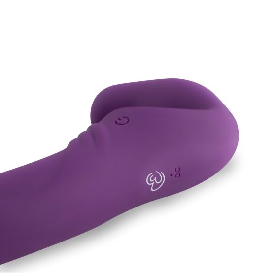Easytoys – akumulátorový připínací vibrátor bez popruhu (fialový)