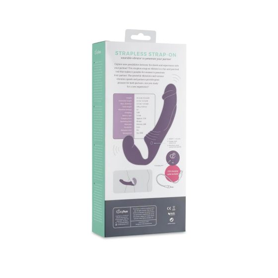 Easytoys – akumulátorový připínací vibrátor bez popruhu (fialový)