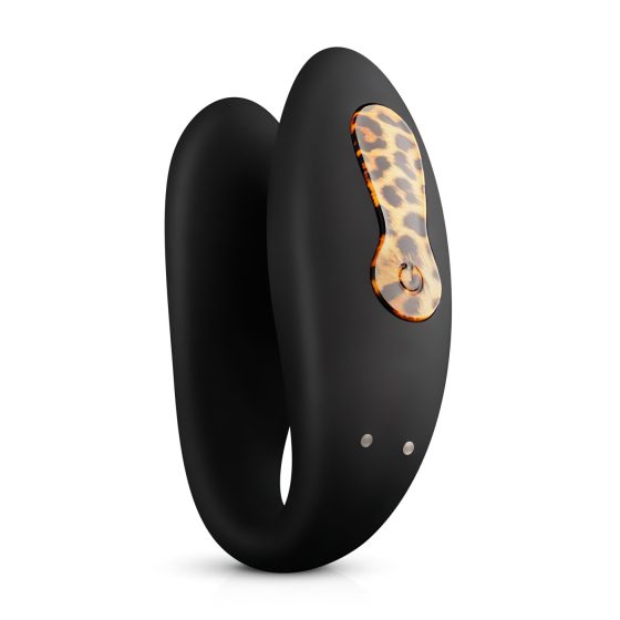 Panthra Zuna - dobíjecí, vodotěsný párový vibrátor (leopardí černá)