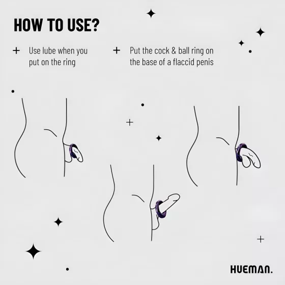 Hueman Saturn - vibrační erekční kroužek na penis