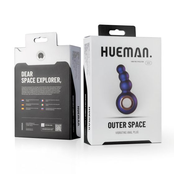 Hueman Outer Space - akumulátorový perlový anální vibrátor (fialový)