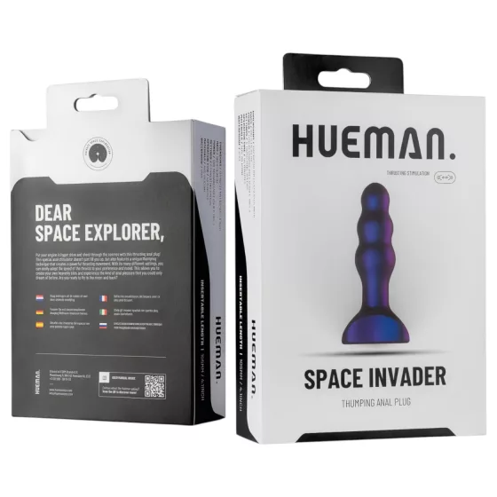 Hueman Space Invader - akumulátorový anální vibrátor (fialový)