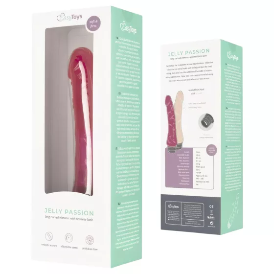 Easytoys Jelly Passion - realistický vibrátor - růžový