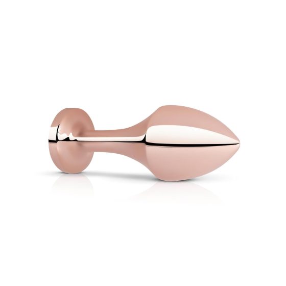 Rosy Gold Anální Kolík - černý kámen (rosegold)
