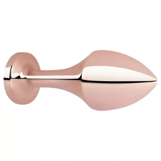 Rosy Gold - anální kolík - černý kámen - rosegold