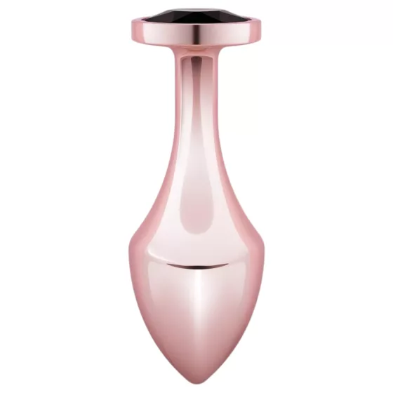 Rosy Gold - anální kolík - černý kámen - rosegold