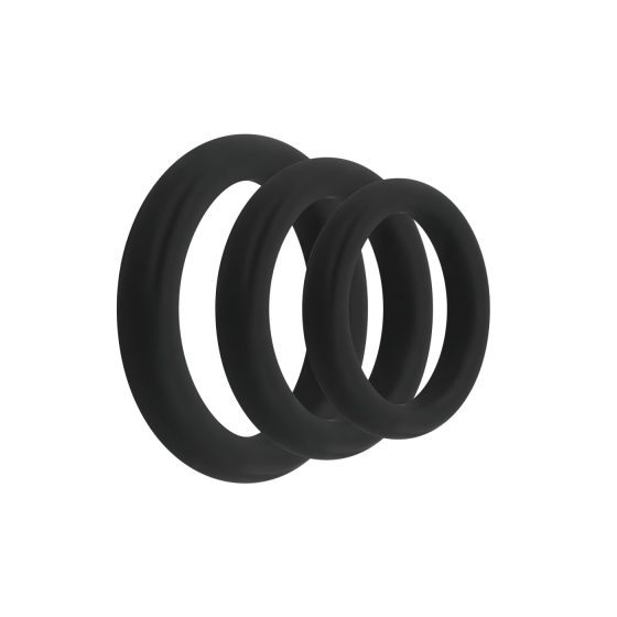 Easytoys Explore Ring - sada erekčních kroužků - 3 kusy (černá)