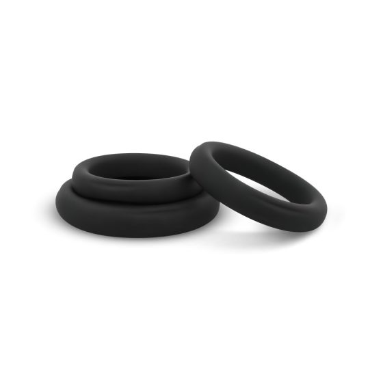 Easytoys Explore Ring - sada erekčních kroužků - 3 kusy (černá)