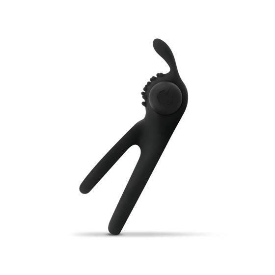 Easytoys Partner Kroužek - vibrační erekční a varlatový kroužek (černý)