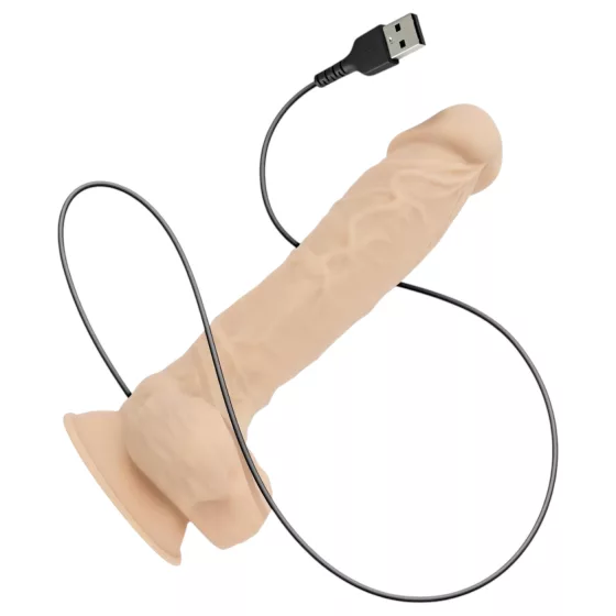 Real Fantasy Conrad - vibrátor s přísavkou - 20 cm - tělová barva