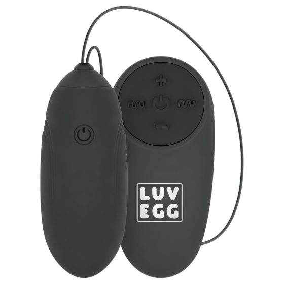 LUV EGG - vibrační vajíčko na dálkové ovládání - černé, dobíjecí