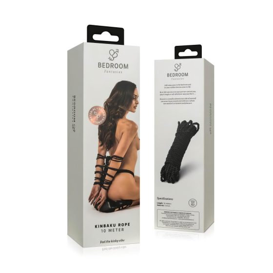 Ložnicové Fantazie - Shibari (Kinbaku) lano - 10 m (černé)