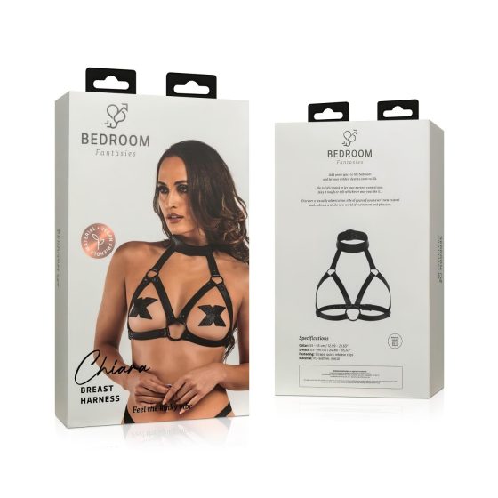 Ložnicové fantazie Chiara - tělový pásový top (černý) - S-XL