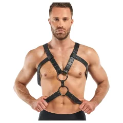 Bedroom Fantasies Rocco - černý postroj na tělo (S-XL)