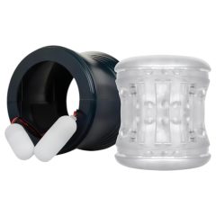   FPPR. - vibrační akumulátorový oboustranný masturbátor - modrý