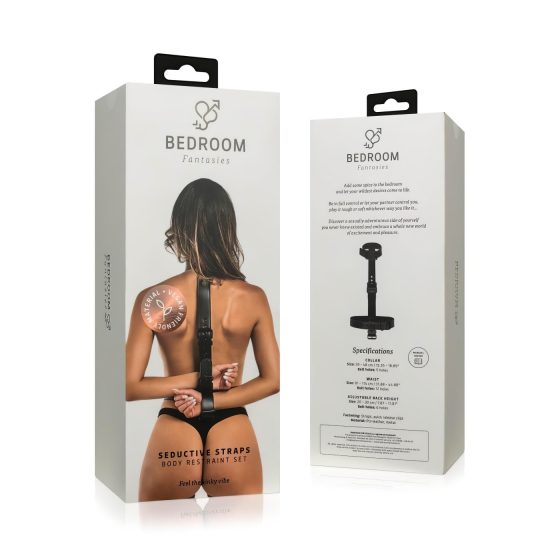 Ložnicové fantazie - BDSM sada s obojkem a pouty (černá)