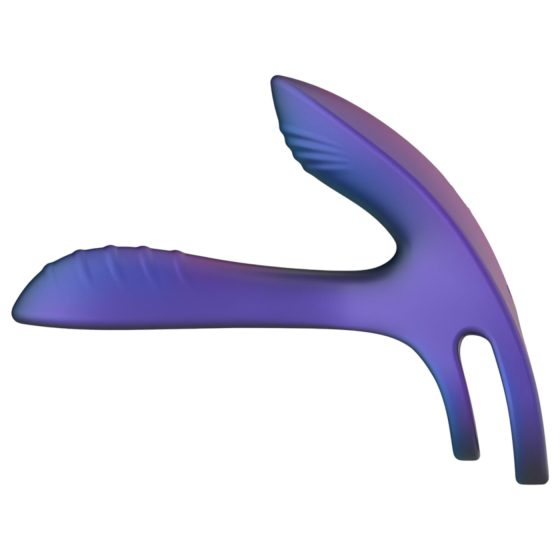 Hueman Infinity Ignite - vibrační erekční kroužek na penis a varlata (fialový)