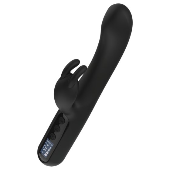 BLAQ - digitální, králičí vibrátor s klitorálním ramenem (černý)