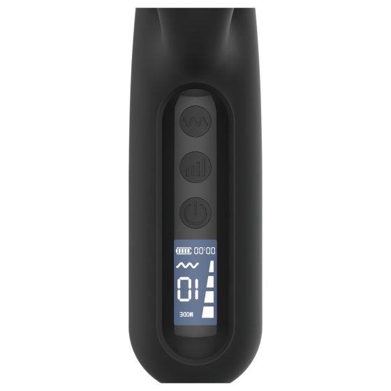 BLAQ - digitální, králičí vibrátor s klitorálním ramenem (černý)