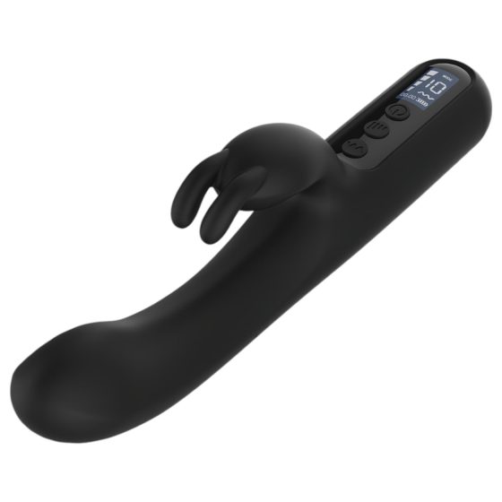 BLAQ - digitální, králičí vibrátor s klitorálním ramenem (černý)