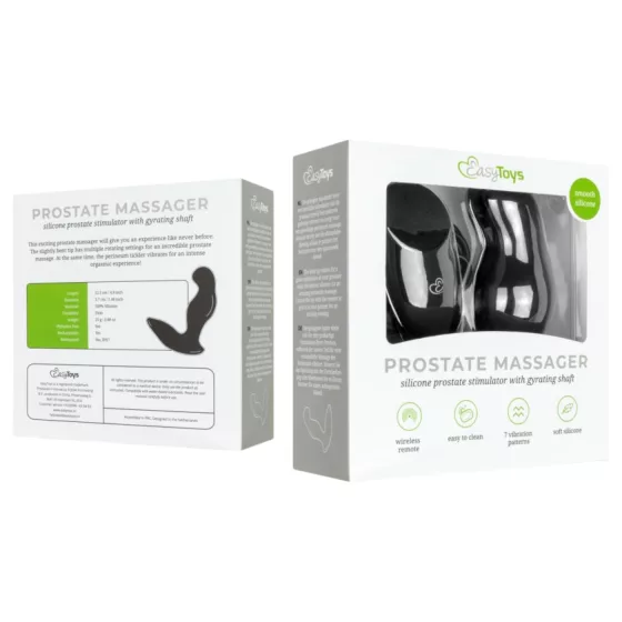 Easytoys Anal Collection - anální vibrátor s dálkovým ovládáním - černý
