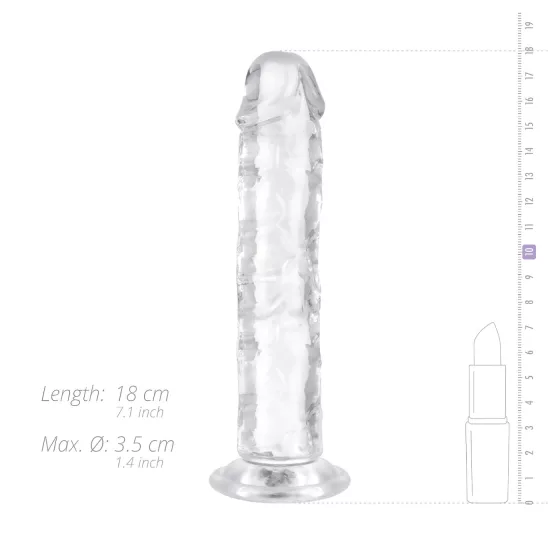 EasyToys - gelový dildo - 16 cm - transparentní