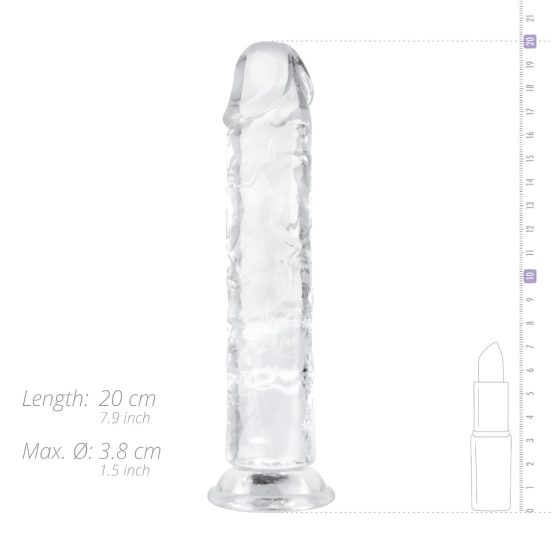 EasyToys - gelové dildo - 18 cm (průhledné)