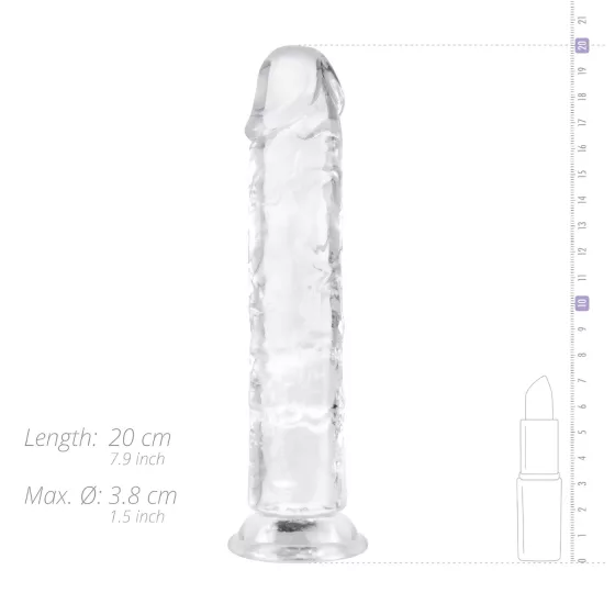 EasyToys - gelový dildo - 18 cm - transparentní