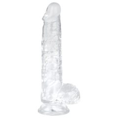 EasyToys - dildo s varlaty - 13,5 cm (průhledný)