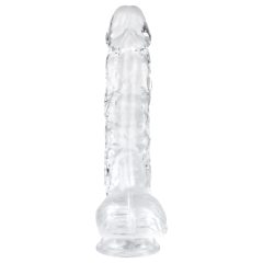 EasyToys - dildo s varlaty - 13,5 cm (průhledný)