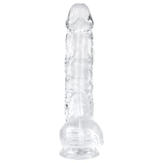 EasyToys - dildo s varlaty - 13,5 cm (průhledný)