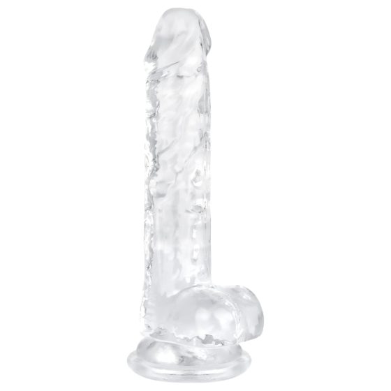 EasyToys - dildo s varlaty - 17 cm (průhledné)