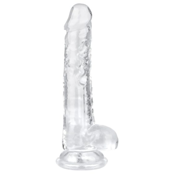 EasyToys - dildo s varlaty - 17 cm (průhledné)