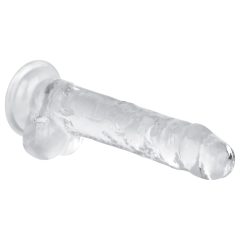 EasyToys - dildo s varlaty - 17 cm (průhledné)
