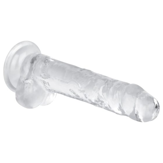 EasyToys - dildo s varlaty - 17 cm (průhledné)