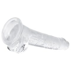 EasyToys - dildo s varlaty - 17 cm (průhledné)