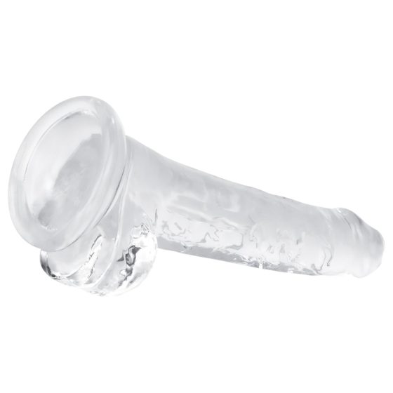 EasyToys - dildo s varlaty - 17 cm (průhledné)