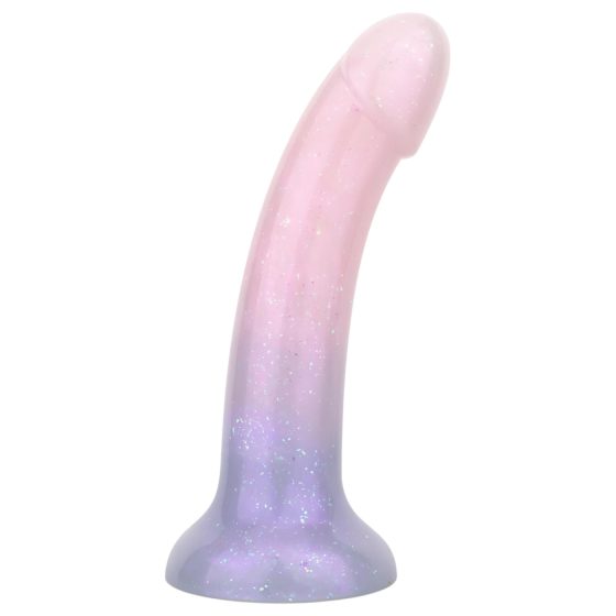 EasyToys Mermaid - třpytivý dildo - 15 cm (růžový)