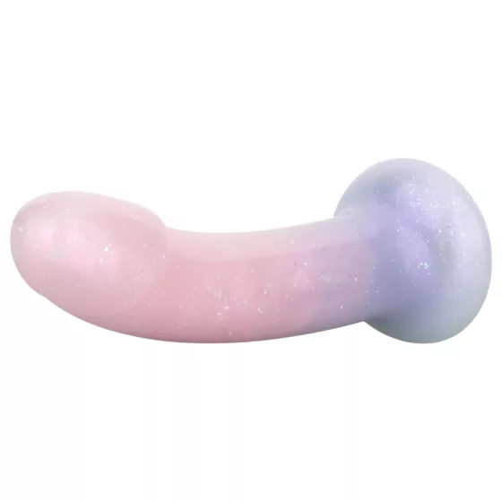 EasyToys Mermaid - třpytivý dildo - 15 cm (růžové)