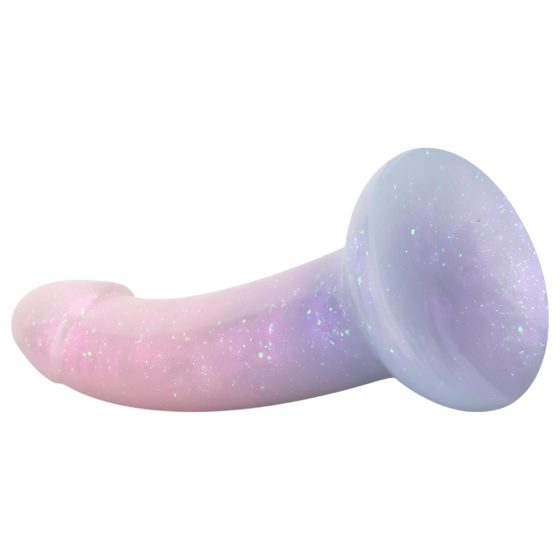 EasyToys Mermaid - třpytivý dildo - 15 cm (růžový)