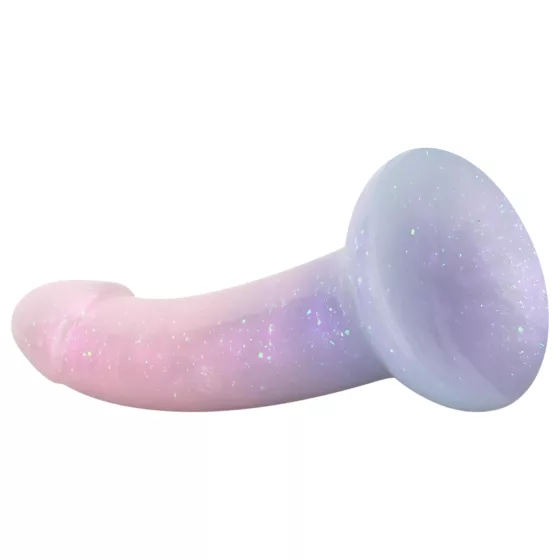 EasyToys Mermaid - třpytivý dildo - 15 cm (růžové)