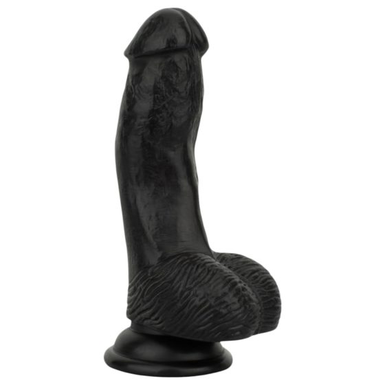 Easytoys - Realistické dildo s varlaty - 12 cm (černé)
