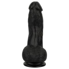 Easytoys - Realistické dildo s varlaty - 12 cm (černé)