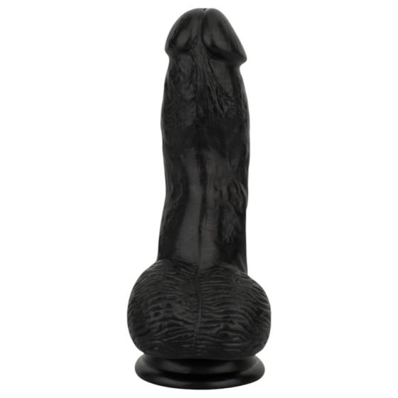Easytoys - Realistické dildo s varlaty - 12 cm (černé)