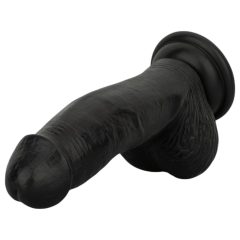 Easytoys - Realistické dildo s varlaty - 12 cm (černé)